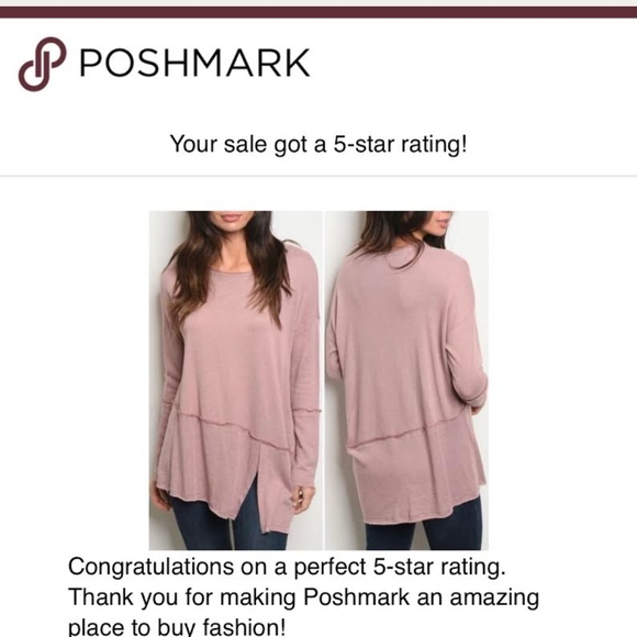 MAUVE SLIT FRONT SIDE TOP - Picture 4 of 4